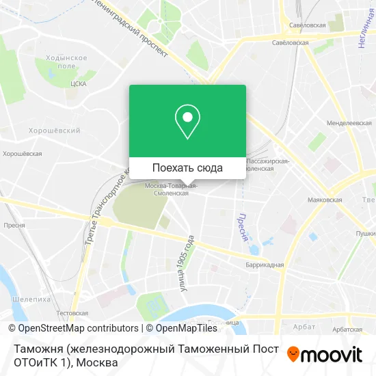 Карта Таможня (железнодорожный Таможенный Пост ОТОиТК 1)