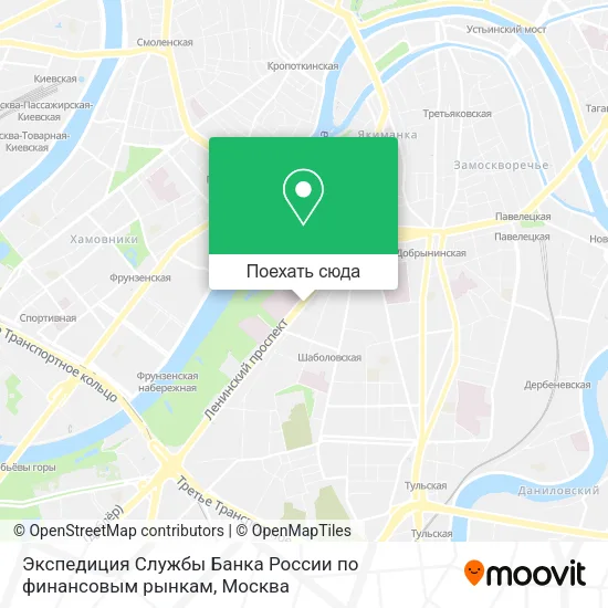 Карта Экспедиция Службы Банка России по финансовым рынкам