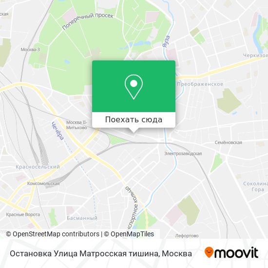 Карта Остановка Улица Матросская тишина