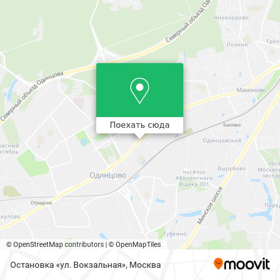 Карта Остановка «ул. Вокзальная»