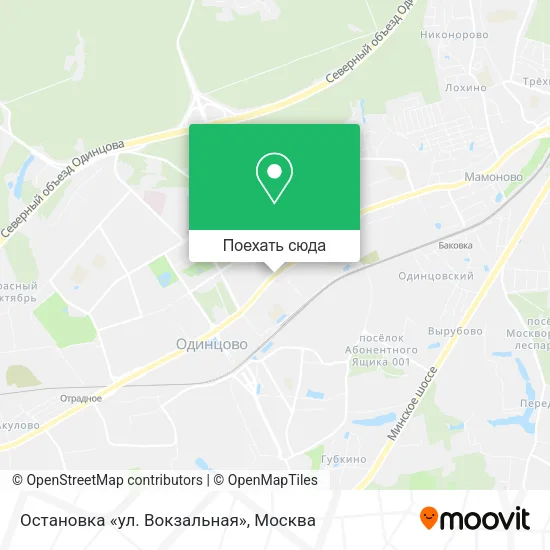 Карта Остановка «ул. Вокзальная»