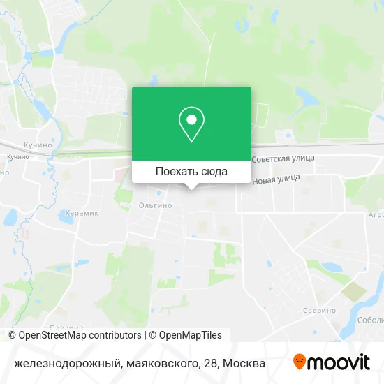 Карта железнодорожный, маяковского, 28