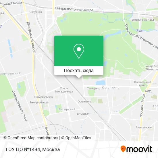 Карта ГОУ ЦО №1494