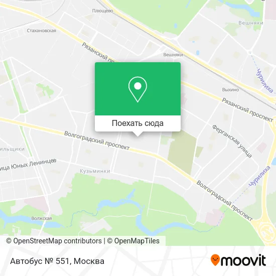 Карта Автобус № 551