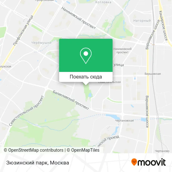 Карта Зюзинский парк