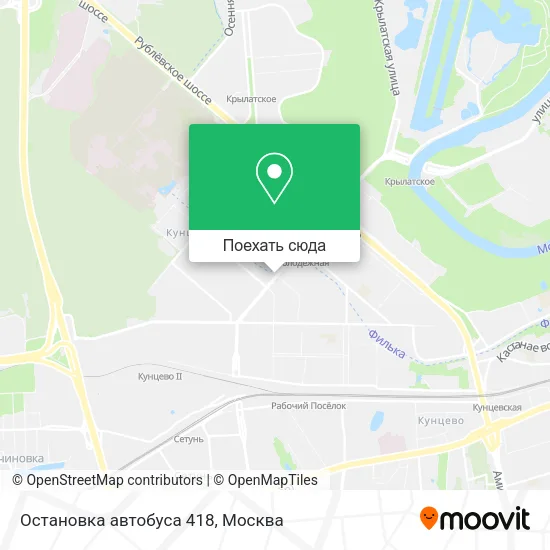 Карта Остановка автобуса 418