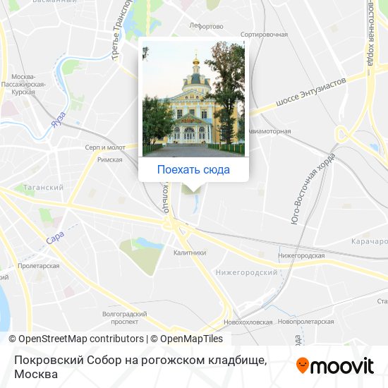 Карта Покровский Собор на рогожском кладбище