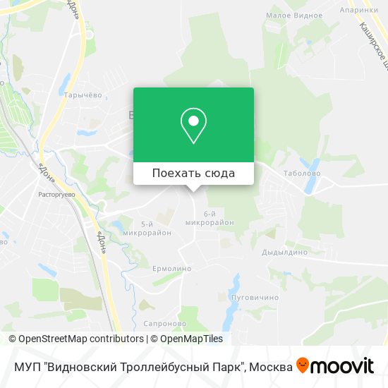 Карта МУП "Видновский Троллейбусный Парк"