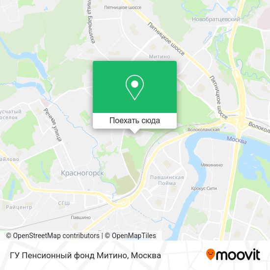 Карта ГУ Пенсионный фонд Митино