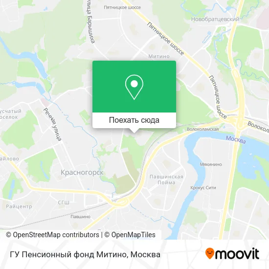 Карта ГУ Пенсионный фонд Митино