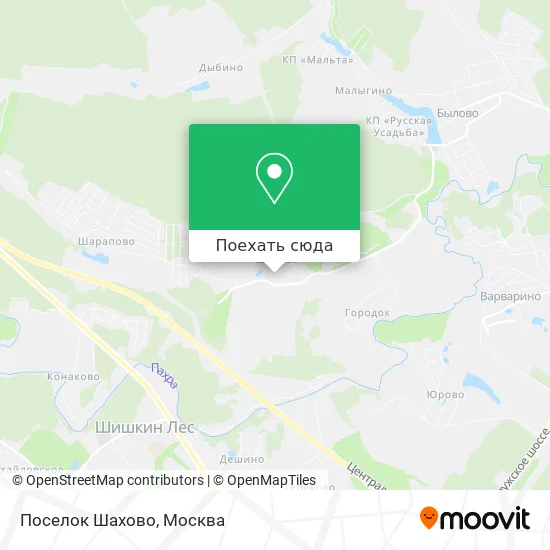 Карта Поселок Шахово