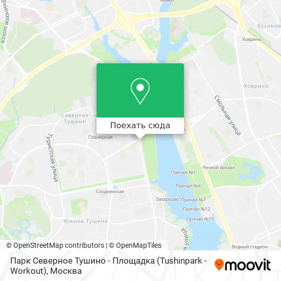 Карта Парк Северное Тушино - Площадка (Tushinpark - Workout)
