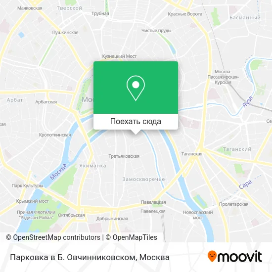 Карта Парковка в Б. Овчинниковском