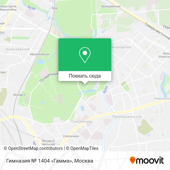 Карта Гимназия № 1404 «Гамма»