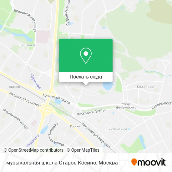 Карта музыкальная школа Старое Косино