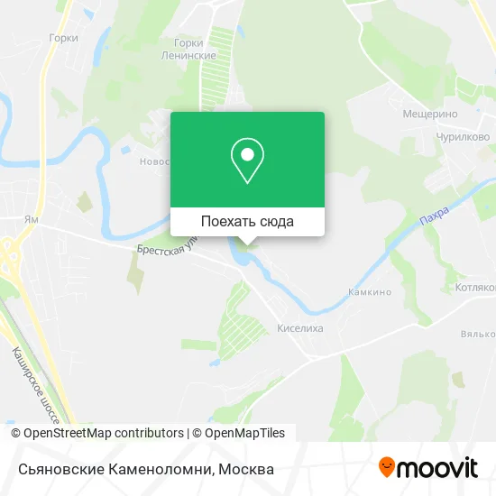 Карта Сьяновские Каменоломни
