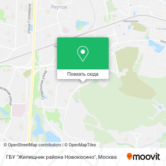 Карта ГБУ "Жилищник района Новокосино"