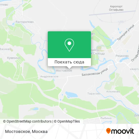 Карта Мостовское