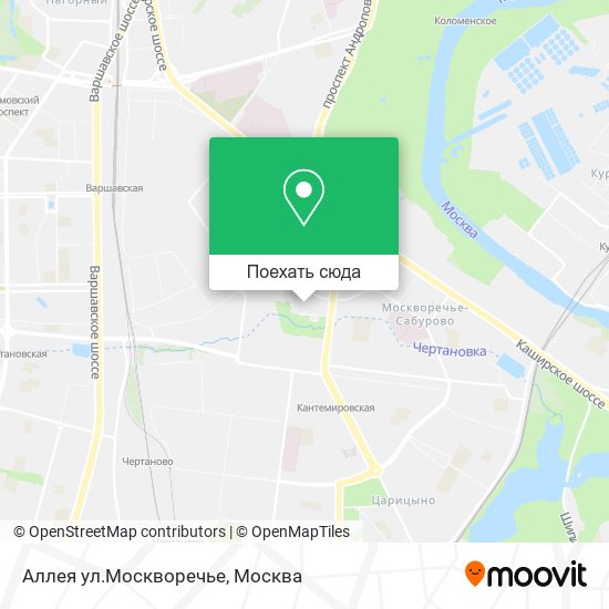 Карта Аллея ул.Москворечье