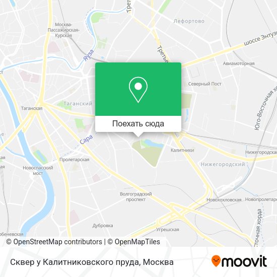 Карта Сквер у Калитниковского пруда