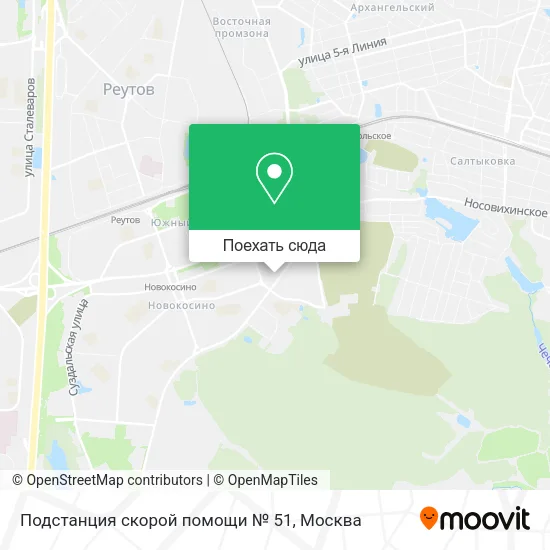 Карта Подстанция скорой помощи № 51