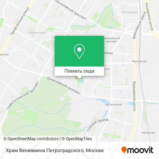 Карта Храм Вениамина Петроградского