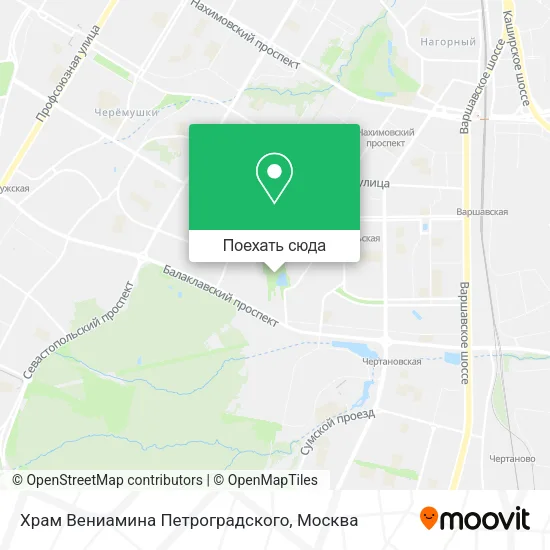 Карта Храм Вениамина Петроградского