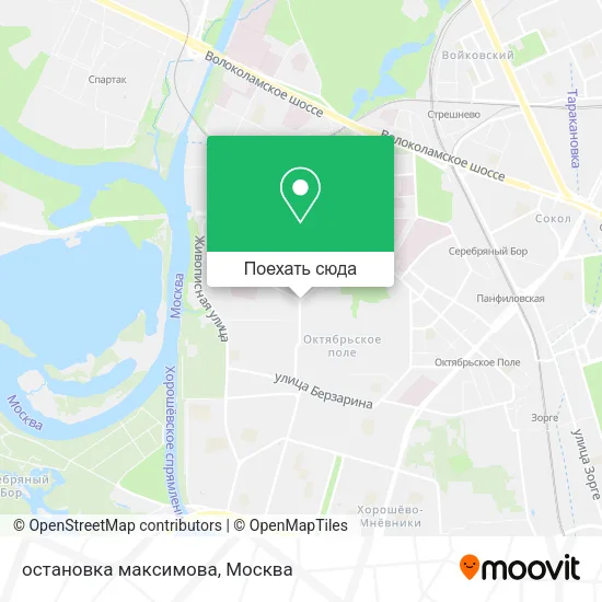 Карта остановка максимова