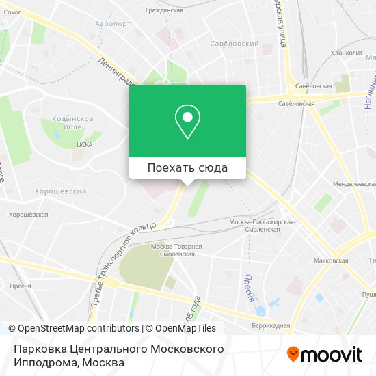 Карта Парковка Центрального Московского Ипподрома