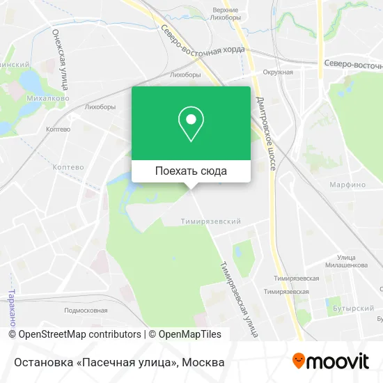 Карта Остановка «Пасечная улица»