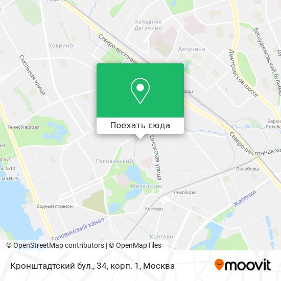 Карта Кронштадтский бул., 34, корп. 1