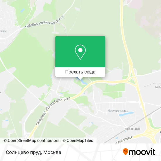 Карта Солнцево пруд