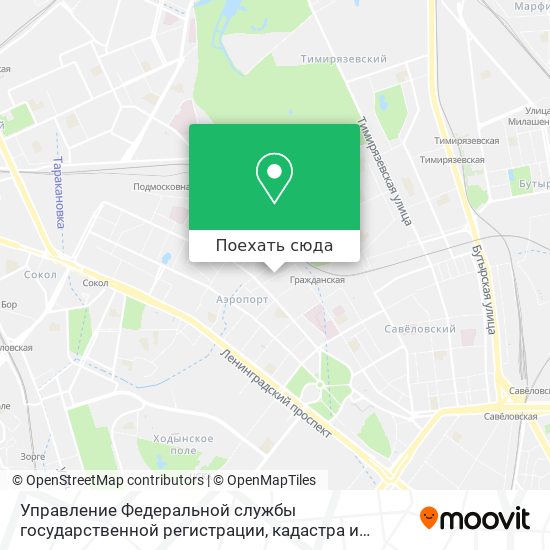 Карта Управление Федеральной службы государственной регистрации, кадастра и картографии по Московской обл