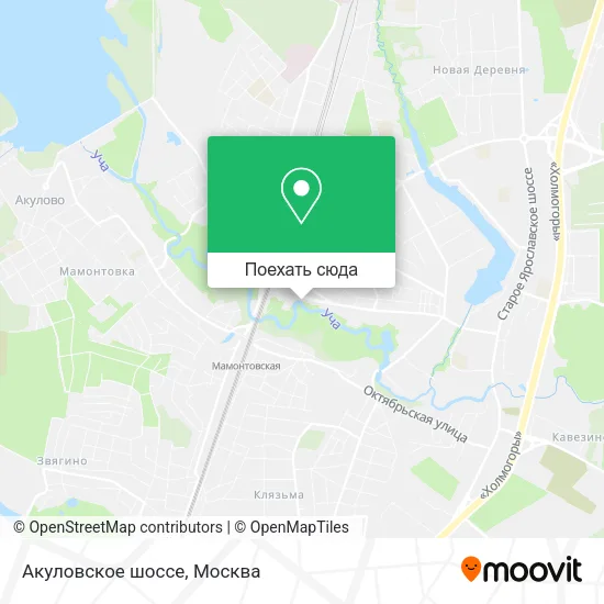 Карта Акуловское шоссе