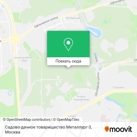 Карта Садово-дачное товарищество Металлург-3
