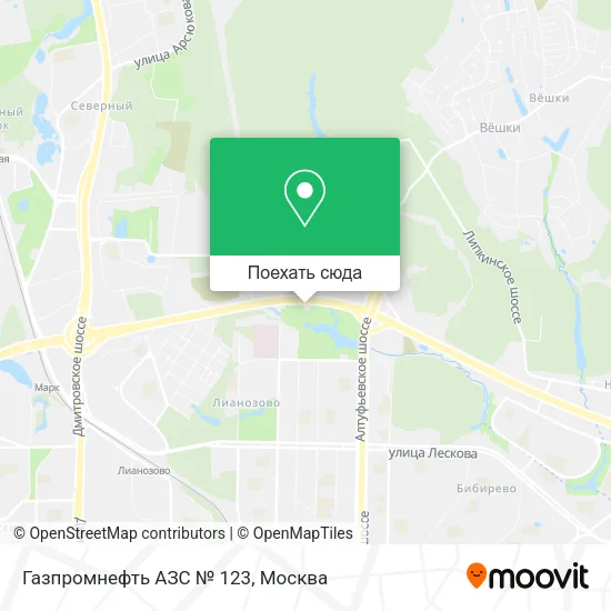 Карта Газпромнефть АЗС № 123