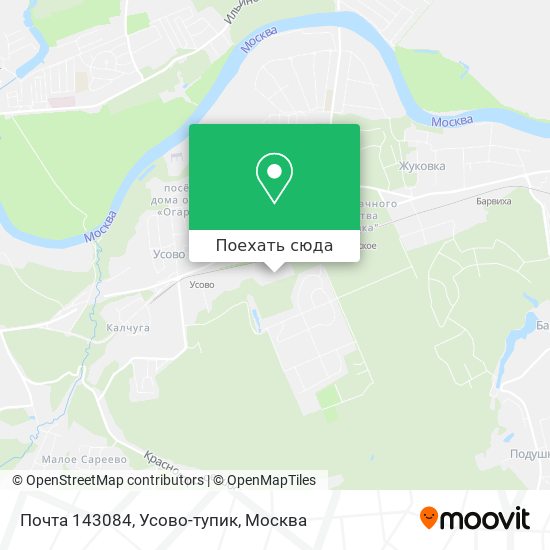 Карта Почта 143084, Усово-тупик