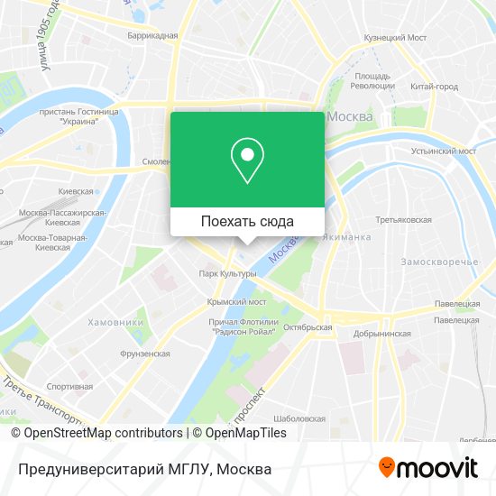 Карта Предуниверситарий МГЛУ