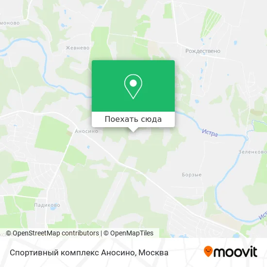 Карта Спортивный комплекс Аносино