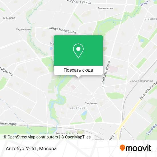Карта Автобус № 61
