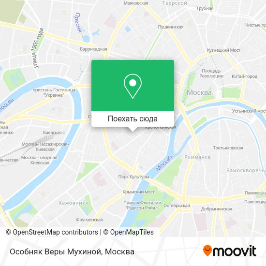 Карта Особняк Веры Мухиной