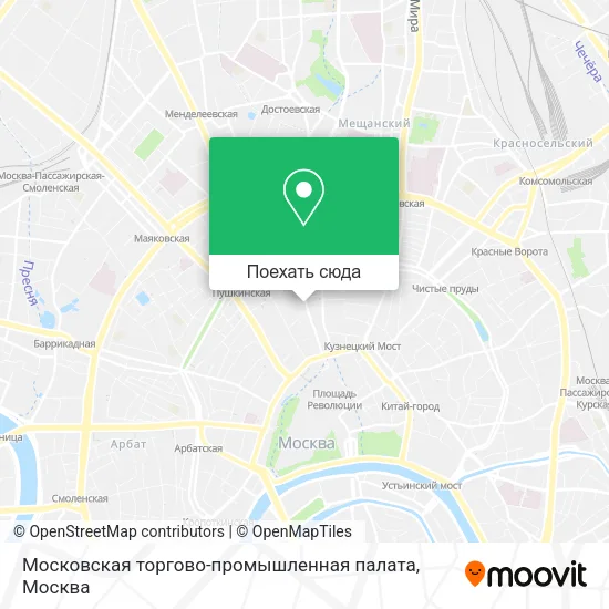Карта Московская торгово-промышленная палата
