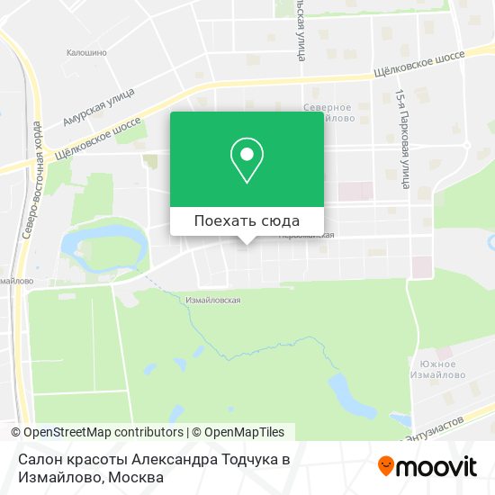 Карта Салон красоты Александра Тодчука в Измайлово