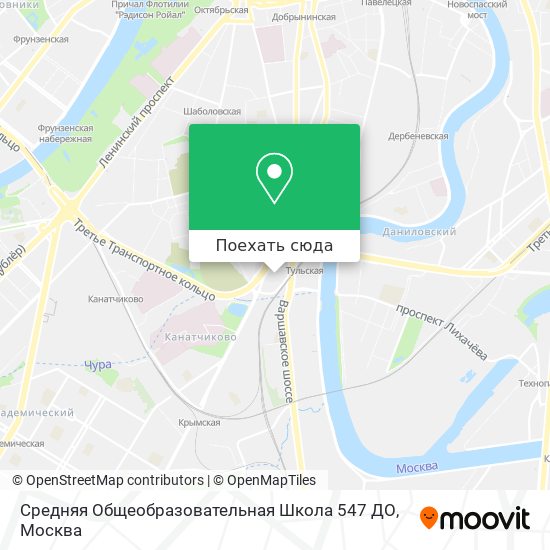 Карта Средняя Общеобразовательная Школа 547 ДО