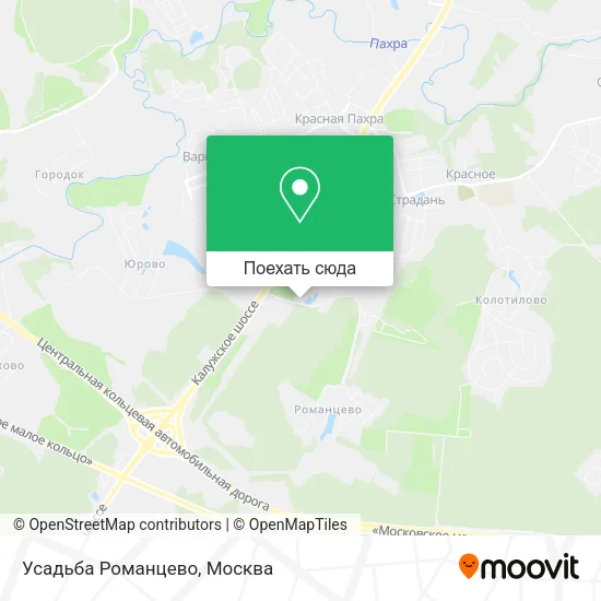 Карта Усадьба Романцево