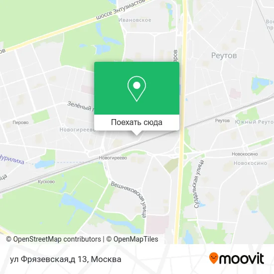 Карта ул Фрязевская,д 13