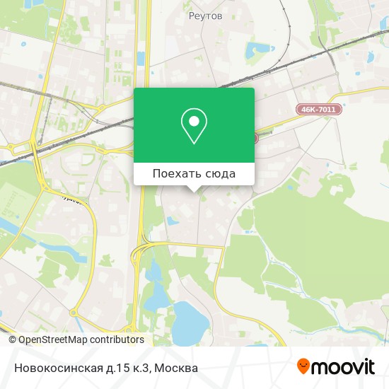 Карта Новокосинская д.15 к.3