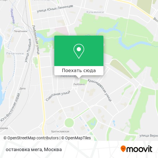 Карта остановка мега