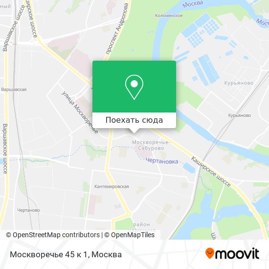 Карта Москворечье 45 к 1