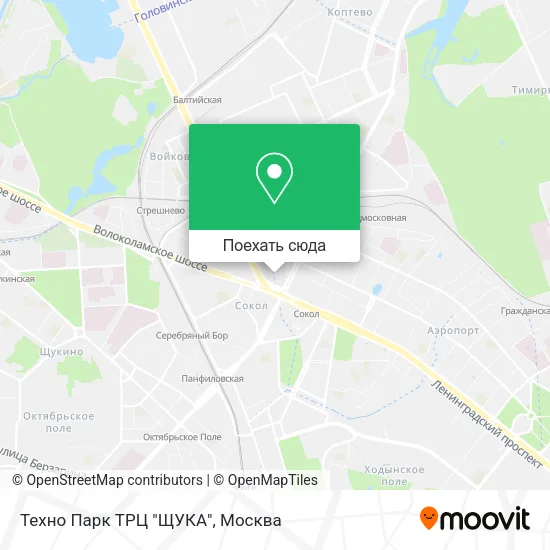 Карта Техно Парк ТРЦ "ЩУКА"
